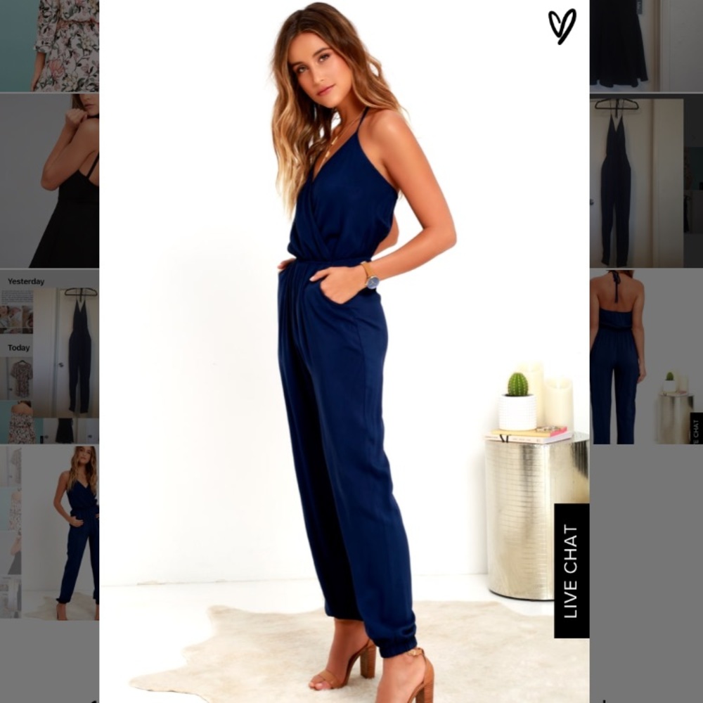 Navy blue jumpsuit